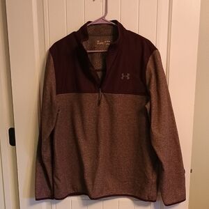 Men's XL Under Armour Cold Gear Maroon 1/4 Zip Pullover